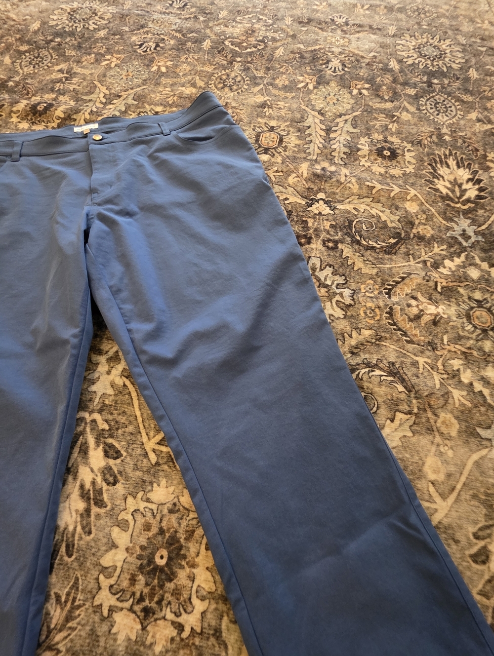 Peter Millar Men's Blue Stretch Chinos - Picture 2 of 6